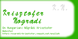krisztofer nogradi business card