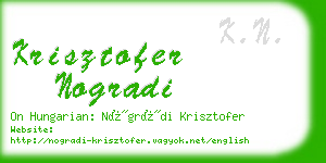 krisztofer nogradi business card